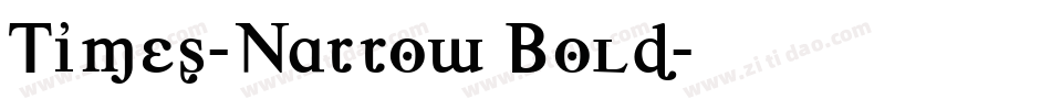 Times-Narrow Bold字体转换